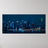 Manhattan Night Panorama Poster (Vorne)
