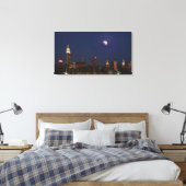 Manhattan Night Skyline Impressionistische Leinwan Leinwanddruck (Insitu (Schlafzimmer))