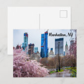 Manhattan, NY Cherry Blossom im Frühjahr Postkarte (Vorne/Hinten)