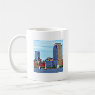 Manhattan NY - Drei Boote von Manhattan Skyline Kaffeetasse