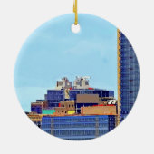 Manhattan NY - Drei Boote von Manhattan Skyline Keramik Ornament (Hinten)