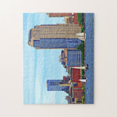 Manhattan NY - Drei Boote von Manhattan Skyline Puzzle (Vertikal)