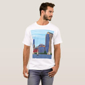 Manhattan NY - Drei Boote von Manhattan Skyline T-Shirt (Vorne ganz)