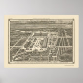 Manhattan, NY Panoramic Map - 1883 Poster (Vorne)