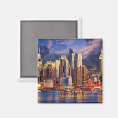 Manhattan, NY Skyline Magnet (Vorderseite/Rückseite)