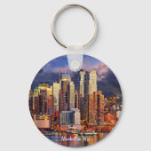 Manhattan, NY Skyline Schlüsselanhänger (Vorderseite)