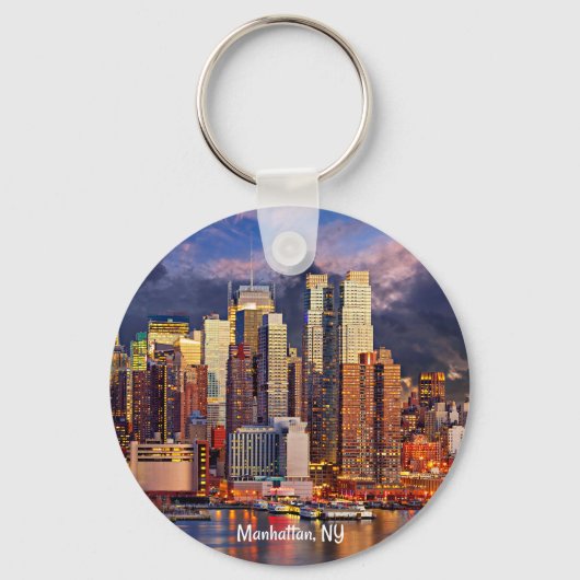 Manhattan, NY Skyline Schlüsselanhänger (Vorderseite)