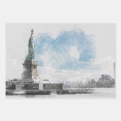 Manhattan Nyc Liberty Statue Geschenkpapier Set (Vorderseite)