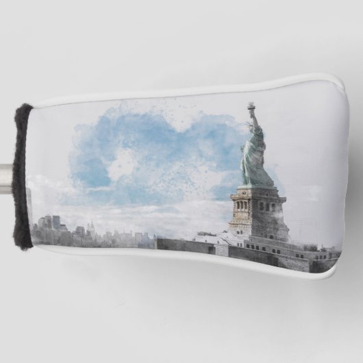 Manhattan Nyc Liberty Statue Golf Headcover (Vorderseite)
