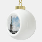 Manhattan Nyc Liberty Statue Keramik Kugel-Ornament (Rechts)