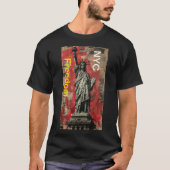Manhattan Nyc Liberty Statue Mens Modern T - Shirt (Vorderseite)