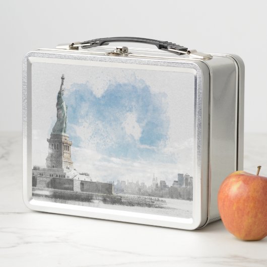 Manhattan Nyc Liberty Statue Metall Brotdose (Beispiel)