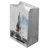 Manhattan Nyc Liberty Statue Mittlere Geschenktüte (Rückseite Schrägansicht)