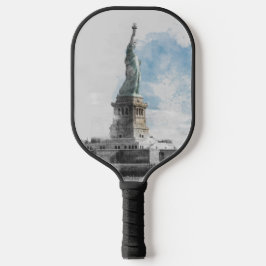 Manhattan Nyc Liberty Statue Pickleball Schläger