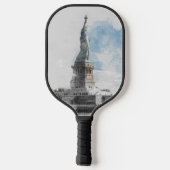Manhattan Nyc Liberty Statue Pickleball Schläger (Rückseite)