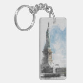 Manhattan Nyc Liberty Statue Schlüsselanhänger (Vorderseite links)