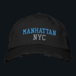 MANHATTAN NYC Türkisch Pink Schwarz Vintager Stil Bestickte Baseballkappe<br><div class="desc">BROOKLYN NYC Türkis und rosa Stickerei auf Schwarz bedrückte Vintage Baumwollhut. Die Stickerei kann an andere Farbeinstellungen angepasst werden,  indem Sie die Schaltfläche "Design bearbeiten" auswählen. Außerdem ist die Möglichkeit verfügbar,  die gewünschte Farbe auf der Hauptseite auszuwählen.</div>