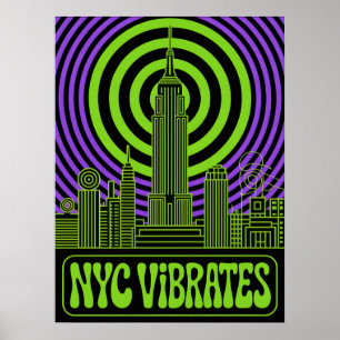 Manhattan NYC vibriert Empire State Building Kunst Poster