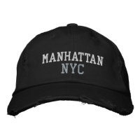 MANHATTAN NYC White Gray Black Vintag Style