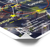 Manhattan Orion Star Map Poster (Ecke)