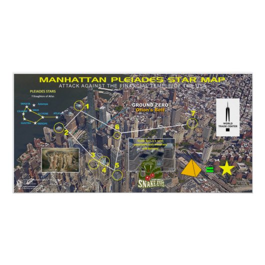 Manhattan Orion Star Map Poster (Vorderseite)