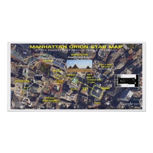 Manhattan Orion Star Map Poster (Vorderseite)