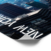 Manhattan Panorama mit dem Empire State Gebäude Poster (Ecke)