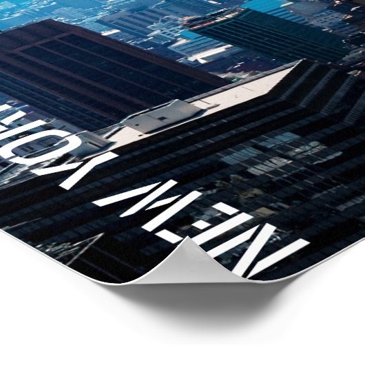 Manhattan Panorama mit dem Empire State Gebäude Poster (Ecke)