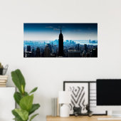 Manhattan Panorama mit dem Empire State Gebäude Poster (Heimbüro)