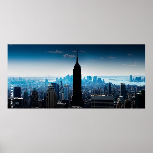 Manhattan Panorama mit dem Empire State Gebäude Poster (Vorne)
