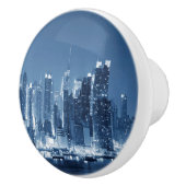 Manhattan Panoramic Night Skyline New York City Keramikknauf (Rechts)
