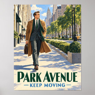 Manhattan Park Avenue in Bewegung Poster