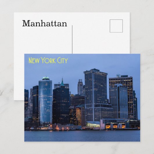 Manhattan Postkarte (Vorne/Hinten)