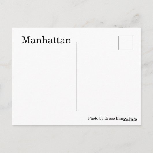 Manhattan Postkarte (Rückseite)