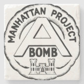 Manhattan Project Abzeichen Steinuntersetzer (Vorderseite)