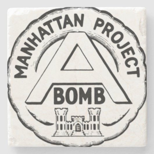 Manhattan Project Abzeichen Steinuntersetzer (Vorderseite)