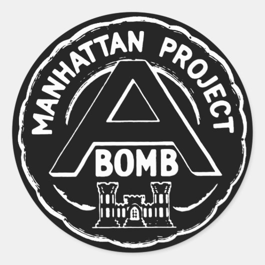 Manhattan Project Los Alamos, Nuclear WW2 Runder Aufkleber (Vorderseite)