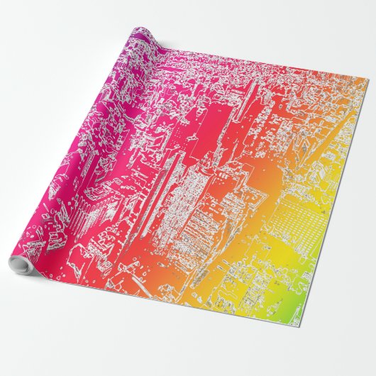 Manhattan Regenbogen Geschenkpapier (Ungerollt)