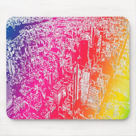 Manhattan Regenbogen Mousepad (Vorne)