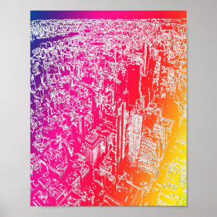 Manhattan Regenbogen Poster