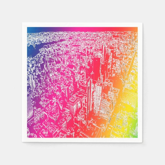 Manhattan Regenbogen Serviette (Vorderseite)