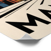 Manhattan Retro Avenue Skyline Poster (Ecke)
