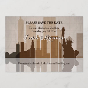 Manhattan Save-the-Date-Ankündigung Einladung