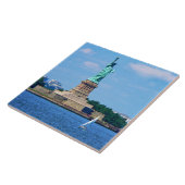 Manhattan - Segelboot mit Freiheitsstatue Fliese (Seite)