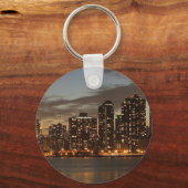 Manhattan Skycrapers bei Nacht Schlüsselanhänger (Vorderseite)