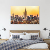 MANHATTAN SKYLINE AT SUNSET, NEW YORK, USA LEINWANDDRUCK (Insitu (Schlafzimmer))