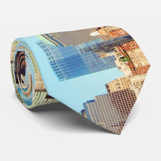 Manhattan-Skyline Krawatte (Gerollt)