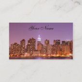 Manhattan-Skyline nachts, New York City Visitenkarte (Rückseite)