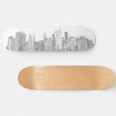 Manhattan-Skyline nachts Skateboard (Horizontal)