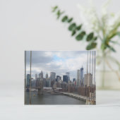 Manhattan Skyline New York Postkarte (Stehend Vorderseite)
